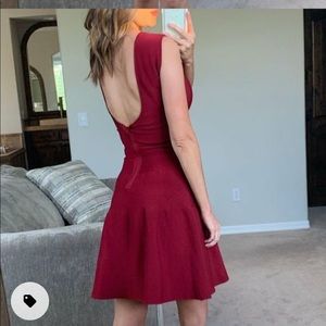 Issa London knit low v back dress S BLACK